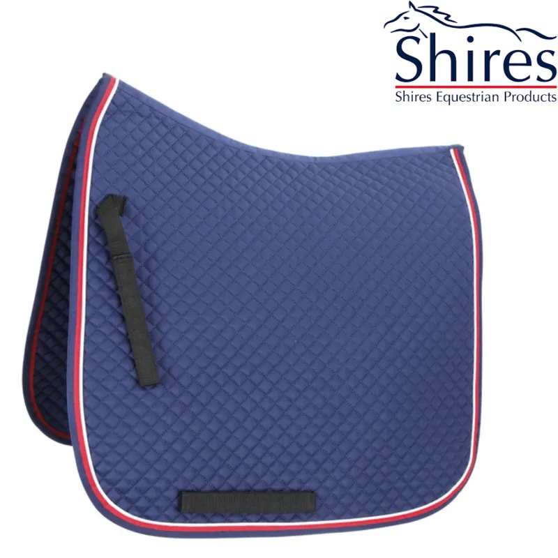 Shires ARMA Deluxe Dressage Saddlecloth - Navy/Red 